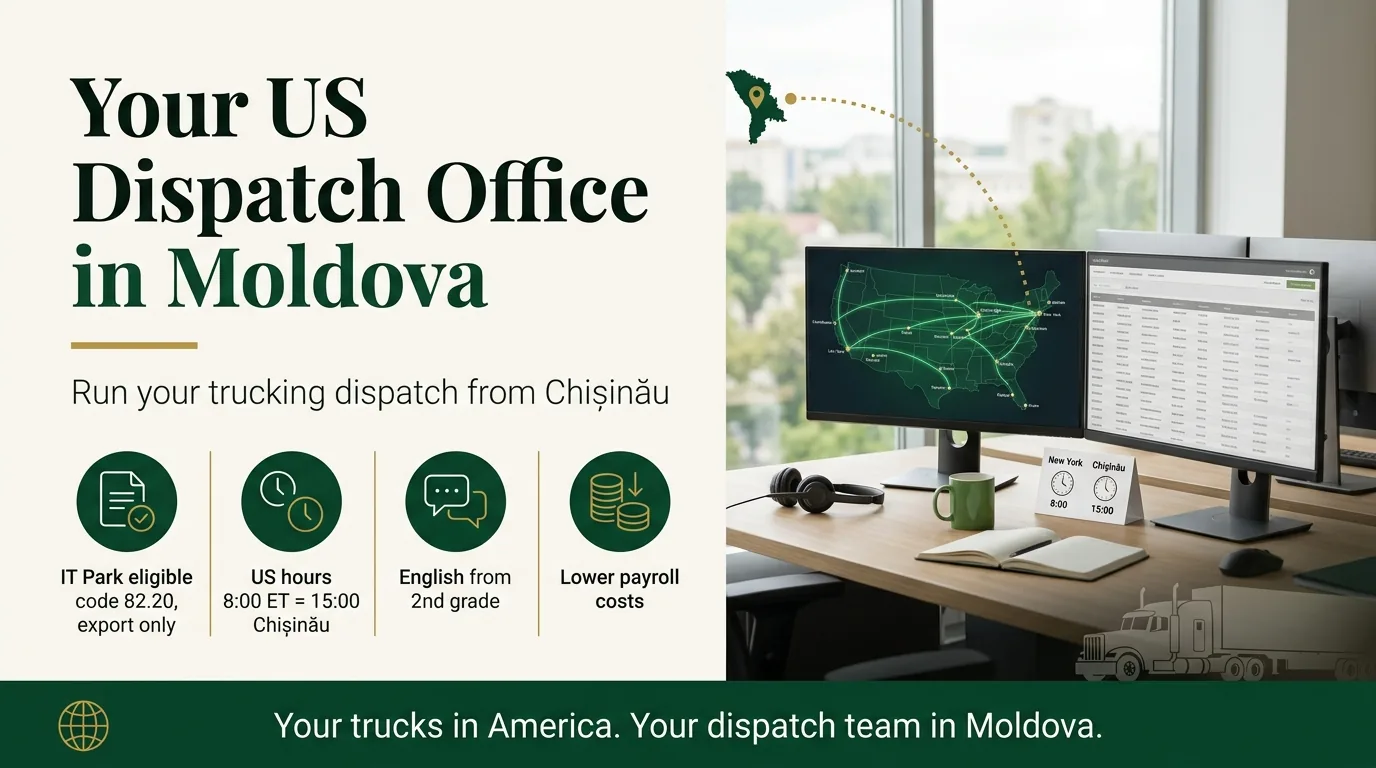 Deschiderea unui birou de dispecerat în Moldova pentru compania ta de transport din SUA